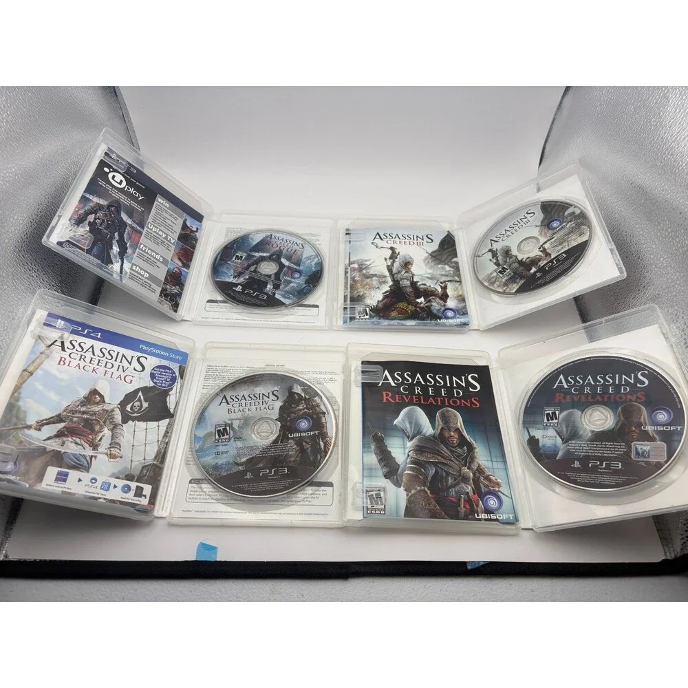 PlayStation 3 (PS3) Assassin’s Creed Game Bundle - Lot of 4 All COMPLETE CIB